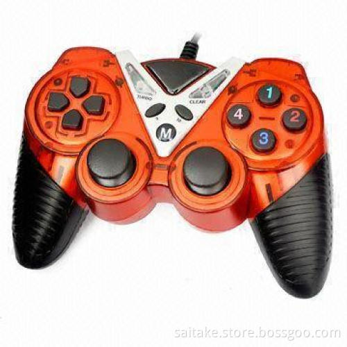USB Dual Shock Gamepad with 8-way Directional Buttons and 12 Fire Buttons